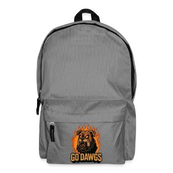 Go Dawgs Flames Bulldog - Sac à dos - gris éléphant - Devant