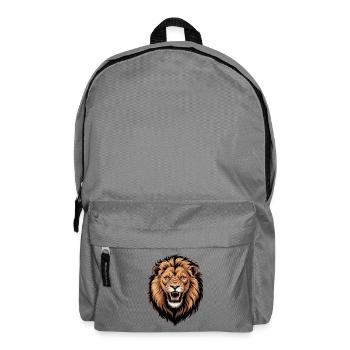 Lion vectoriel enflammé - Sac à dos - gris éléphant - Devant