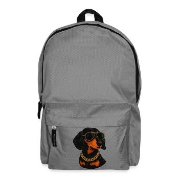 Teckel en lunettes de soleil blings - Sac à dos - gris éléphant - Devant