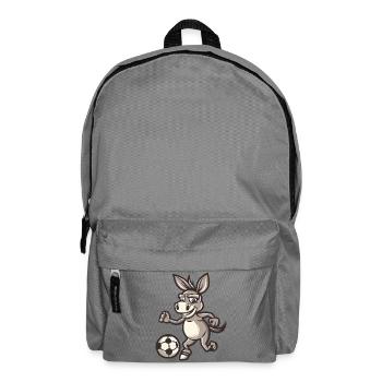 Esel Fußball Comic - Rucksack - Mittelgrau - Vorne