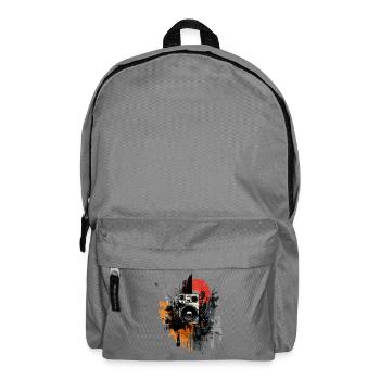 Rock Grunge Music Art – Guitar & Boombox - Backpack - elephant grey - Front