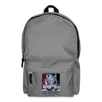 Équipe de fans de hockey sur glace Équipe de fans de sport Vintage Rétro - Sac à dos - gris éléphant - Devant