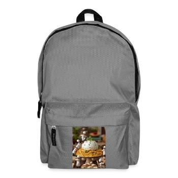Miniature cooks on pasta table - Backpack - elephant grey - Front