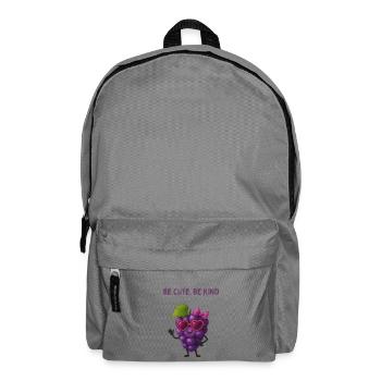 Be Cute Be Kind Grape - Backpack - elephant grey - Front