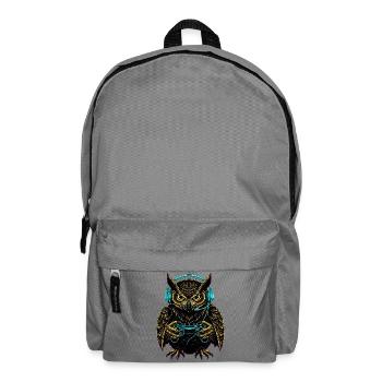 Eule Gaming Tier Videospiele Lustige Eule - Rucksack - Mittelgrau - Vorne
