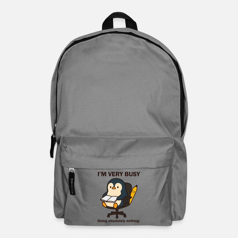 Very Busy Penguin - Backpack - elephant grey