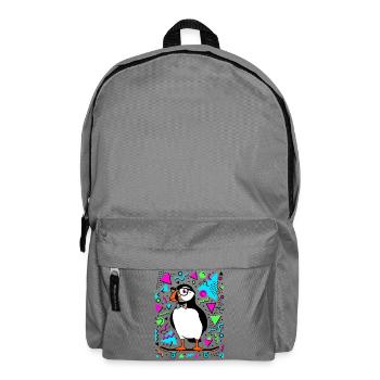 Cooler Skater Papageientaucher Retro - Rucksack - Mittelgrau - Vorne