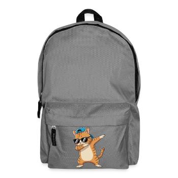 Dessin animé de lunettes de soleil pour chat à faire du dabing - Sac à dos - gris éléphant - Devant
