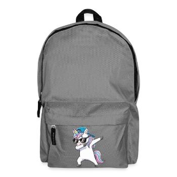 Dessin animé de lunettes de soleil licorne à appliquer à la fraîcheur - Sac à dos - gris éléphant - Devant