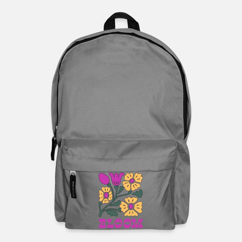 Blumen Pop Neon Pink - Rucksack - Mittelgrau