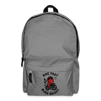 Ride Fast Burn Bright - Rucksack - Mittelgrau - Vorne