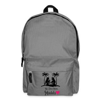 Never without my girls' heart - Backpack - elephant grey - Front