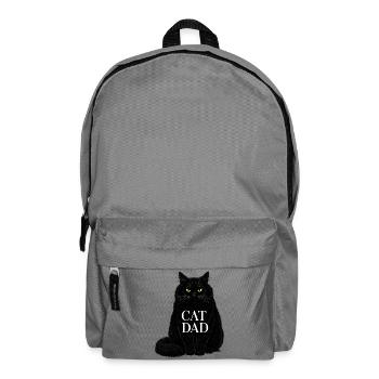 Cat Dad - Design d’illustration de chat noir - Sac à dos - gris éléphant - Devant