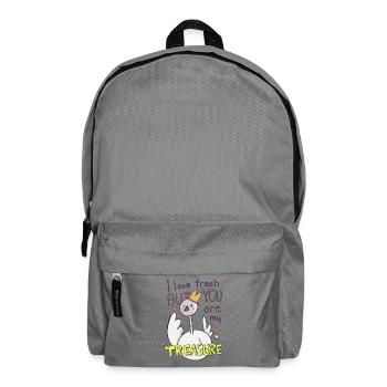 J’adore les déchets mais tu es mon trésor - Sac à dos - gris éléphant - Devant
