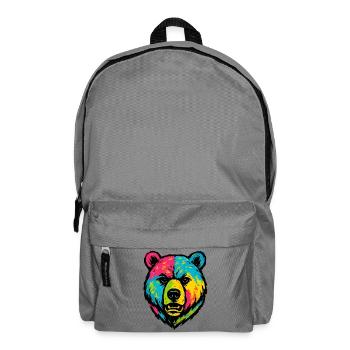 Bear Badly Licked Pop Art - Backpack - elephant grey - Front