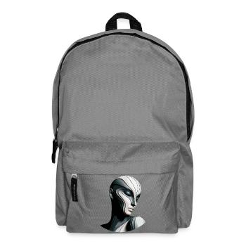 Geometric mask art - Backpack - elephant grey - Front