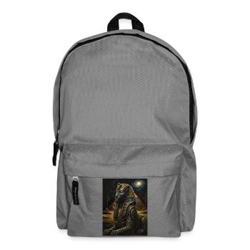 Kosmischer Anubis Sphinx in Gold - Rucksack - Mittelgrau - Vorne