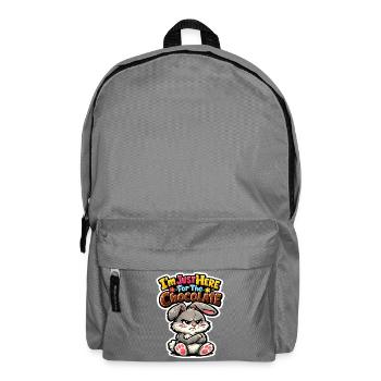 Je suis là pour le chocolat - Sac à dos - gris éléphant - Devant