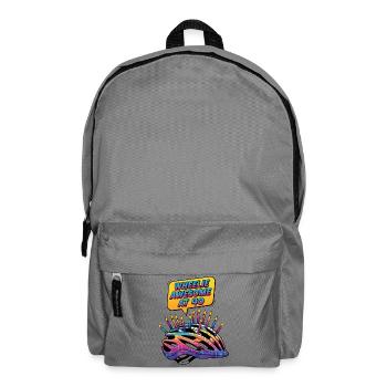 Wheelie Awesome at 40 Pop Art Cycling Birthday - Backpack - elephant grey - Front
