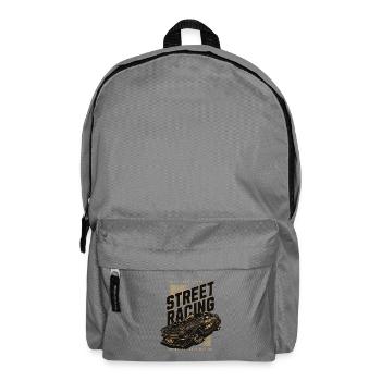 Straßenrennwagen-Print - Rucksack - Mittelgrau - Vorne