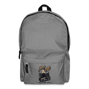 Just Ride Moto Rebel No Rules - Backpack - elephant grey - Front
