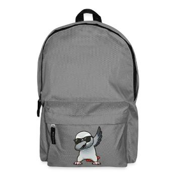 Dabbing African grey parrot - Backpack - elephant grey - Front
