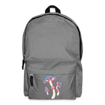 Design vintage de champignons psychédéliques rétro - Sac à dos - gris éléphant - Devant