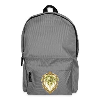 Maiglöckchen im goldenen Rahmen – Vintage-Ornamente - Rucksack - Mittelgrau - Vorne