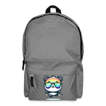 Rainbow Panda Sunglasses Summer Bear - Backpack - elephant grey - Front