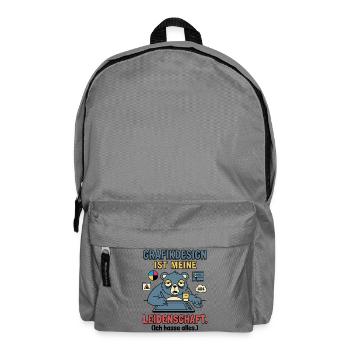 Grafikdesign Leidenschaft lustig Designer - Rucksack - Mittelgrau - Vorne