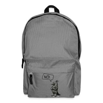 Nö! Krähe – Stures Tier Statement Design - Rucksack - Mittelgrau - Vorne