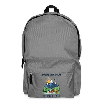 Explore Adventure Discover The Wild Canoe - Backpack - elephant grey - Front