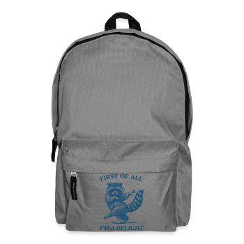 First of All I'm a Delight Raccoon - Backpack - elephant grey - Front