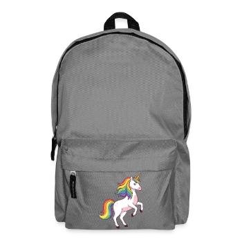 Licorne à crinière arc-en-ciel - Sac à dos - gris éléphant - Devant