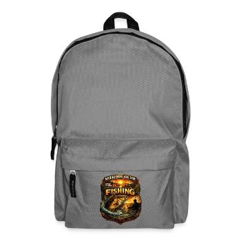 Weekends Are For Fishing – Carp Angler Design - Backpack - elephant grey - Front
