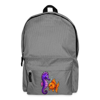 L’amitié de l’hippocampe rencontre le poisson rouge - Sac à dos - gris éléphant - Devant