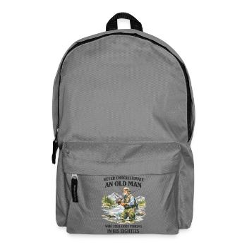 Vintage Grandfather Gift Peach Humor - Backpack - elephant grey - Front