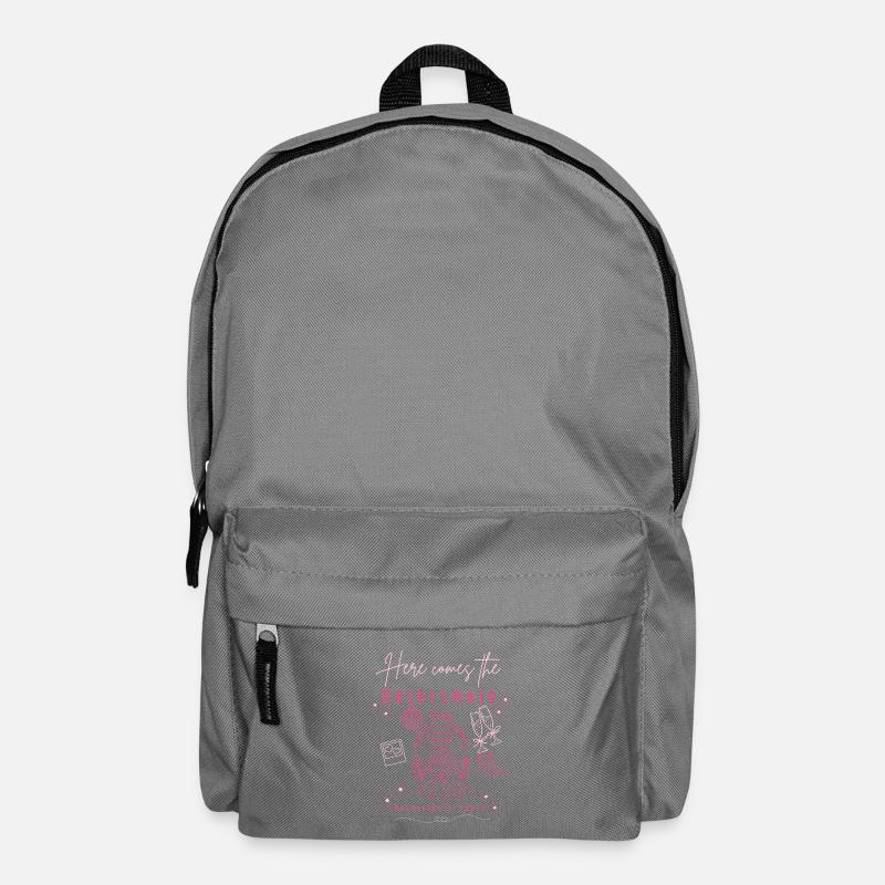 Bridesmaid Party Retro Car Pink Bachelorette - Backpack - elephant grey