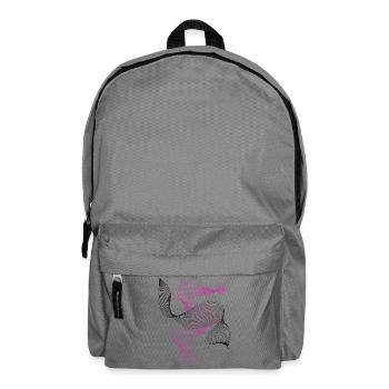 Abstrait Spirale Rose Néon - Sac à dos - gris éléphant - Devant