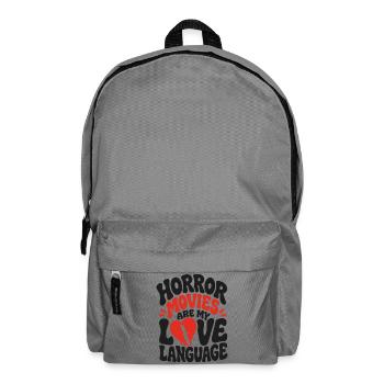 Horror Movies Are My Love Language - Rucksack - Mittelgrau - Vorne