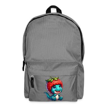 Doux T-rex Dino Fraise Fantaisiste Chapeau Fruité - Sac à dos - gris éléphant - Devant