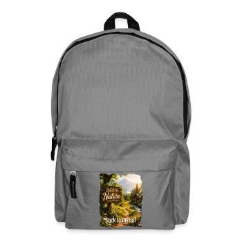 Back to Nature to Myself - Backpack - elephant grey - Front