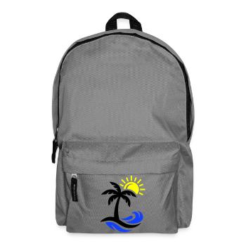 Palme Strand Ozean - Rucksack - Mittelgrau - Vorne
