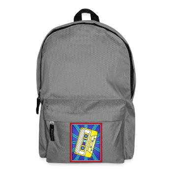 Stained Glass Cassette Tape Illustration - Backpack - elephant grey - Front