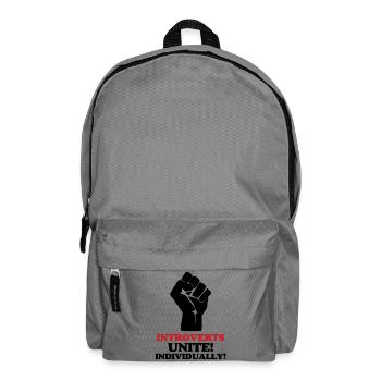 Introvertierte schließen sich zusammen - Rucksack - Mittelgrau - Vorne