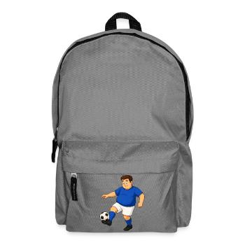 Footballer with ball - Backpack - elephant grey - Front