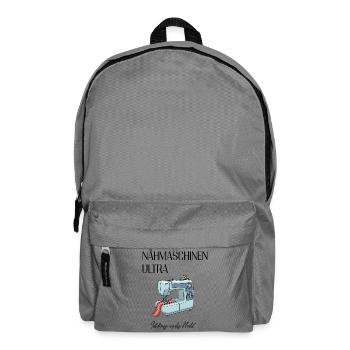 Retro Nähmaschinen Illustration - Rucksack - Mittelgrau - Vorne