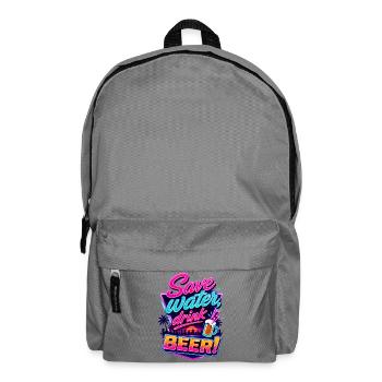 Save Water, Drink Beer | Retro Beer Saying - Backpack - elephant grey - Front