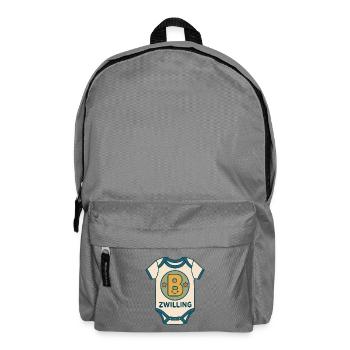 Zwilling Babybody Buchstabe B - Rucksack - Mittelgrau - Vorne