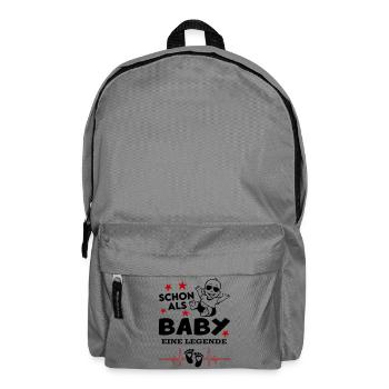 Schon als Baby eine Legende Säugling Strampler - Rucksack - Mittelgrau - Vorne